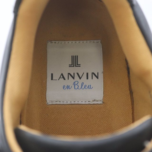 LANVIN en Bleu(ランバンオンブルー)のランバンオンブルー レースアップスニーカー ロゴ 22.5 黒 白 2490 レディースの靴/シューズ(スニーカー)の商品写真