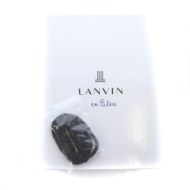 LANVIN en Bleu(ランバンオンブルー)のランバンオンブルー レースアップスニーカー ロゴ 22.5 黒 白 2490 レディースの靴/シューズ(スニーカー)の商品写真