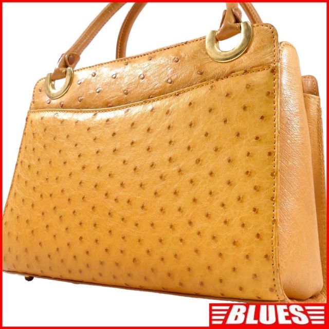 GENUINE OSTRICH SKIN　本革　オーストリッチ　ショルダーバッグ