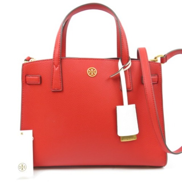 未使用品 Tory Burch トリーバーチ ウォーカー　スモール　サッチェル　定価6.9万　2WAY　ショルダーバッグ ハンドバッグ レザー レッド レディース