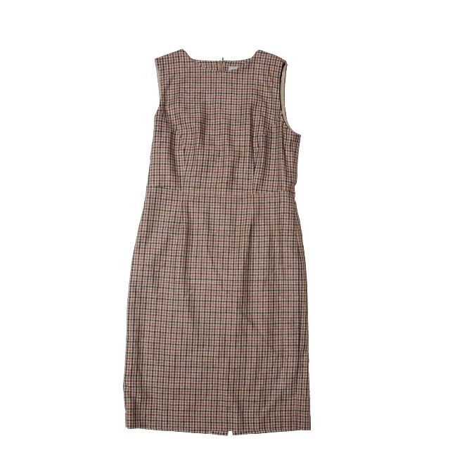 Theory luxe -  セオリーリュクス チェック ウール 膝下丈ワンピース 40