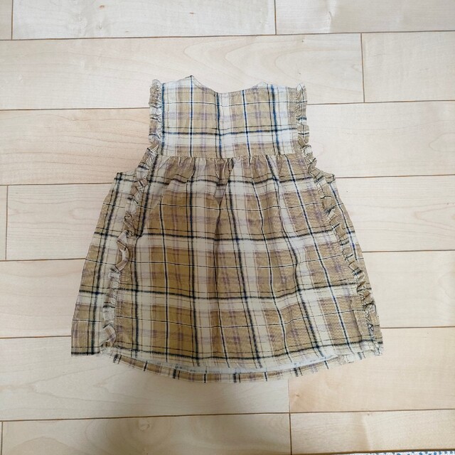 kid’s zoo(キッズズー)のkids zoo シャツコールチェック柄チュニック キッズ/ベビー/マタニティのキッズ服女の子用(90cm~)(ワンピース)の商品写真