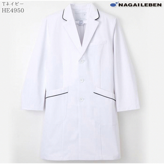 NAGAILEBEN - ナガイレーベン シングルドクターコート 白衣 医療 HE4950 長袖 診察衣 