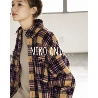 ニコアンド(niko and...)の　　niko and...   シャギーチェックCPO (ブルゾン)
