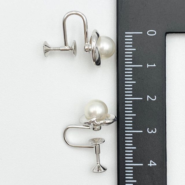 【新品同様・箱付】ミキモト ピアス イヤリング パール 真珠 7mm シルバー