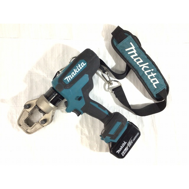 Makita(マキタ)の☆比較的綺麗です☆ makita マキタ 18V 充電式圧着機 TC300DRG バッテリー1個(BL1860B)付き 充電器付き アタッチメント おまけ付き 62214 自動車/バイクのバイク(工具)の商品写真