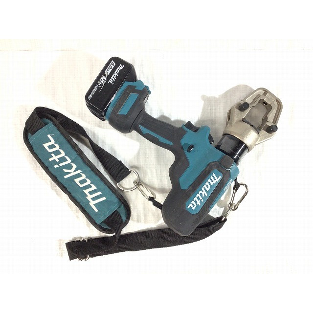 Makita(マキタ)の☆比較的綺麗です☆ makita マキタ 18V 充電式圧着機 TC300DRG バッテリー1個(BL1860B)付き 充電器付き アタッチメント おまけ付き 62214 自動車/バイクのバイク(工具)の商品写真