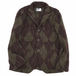 エンジニアードガーメンツ(Engineered Garments)の美品 エンジニアードガーメンツ Engineered Garments ジャケット 総柄 ウール ナイロン アウター メンズ アメリカ製 S カーキ/ブラウン(その他)