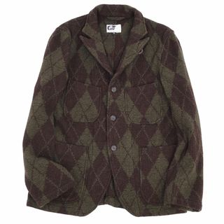 エンジニアードガーメンツ(Engineered Garments)の美品 エンジニアードガーメンツ Engineered Garments ジャケット 総柄 ウール ナイロン アウター メンズ アメリカ製 S カーキ/ブラウン(その他)