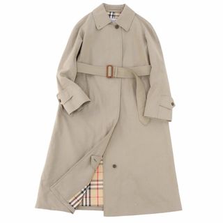 バーバリー(BURBERRY)の美品 Vintage バーバリー Burberrys コート ベルト付き ステンカラーコート バルマカーンコート コットン100％ アウター レディース S ベージュカーキ(その他)