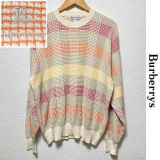 バーバリー(BURBERRY)のBurberrys　ワッフルニット　バーバリー　90s　セーター　貴重　チェック(ニット/セーター)