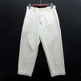 ナイジェルケーボン(Nigel Cabourn)のナイジェルケーボン ウーマン ヘリンボーン チノ パンツ テーパード オフ白 8(チノパン)