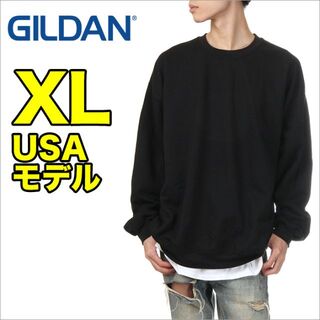 ギルタン(GILDAN)の【新品】ギルダン トレーナー XL メンズ 黒 スウェット 無地 裏起毛(スウェット)