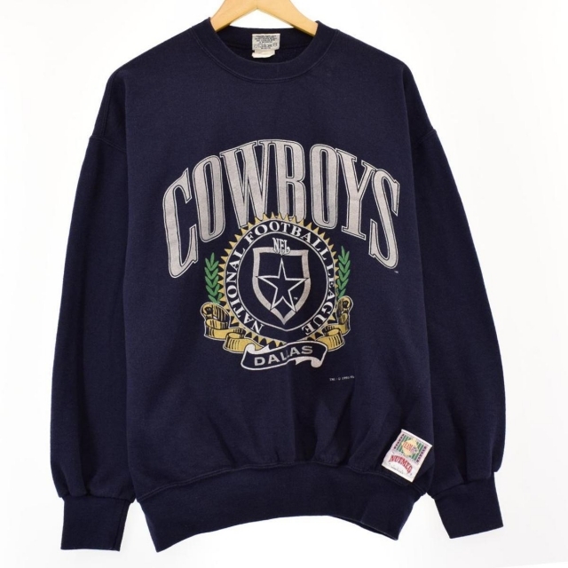 90年代 NUTMEG NFL DALLAS COWBOYS ダラスカウボーイズ プリントスウェットシャツ トレーナー USA製 メンズXL ヴィンテージ /eaa295135