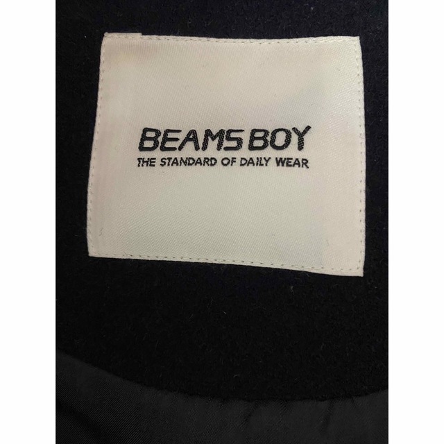 BEAMS BOY(ビームスボーイ)のBEAMS BOY メルトンロングダッフルコート　ネイビー レディースのジャケット/アウター(ダッフルコート)の商品写真