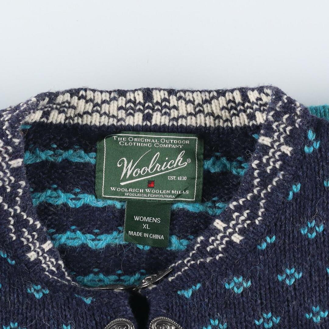 WOOLRICH(ウールリッチ)の古着 ウールリッチ WOOLRICH 総柄 ウールチロルセーター レディースL /eaa296435 レディースのトップス(ニット/セーター)の商品写真