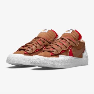 ナイキ(NIKE)のSacai × Nike Blazer Low British Tan(スニーカー)