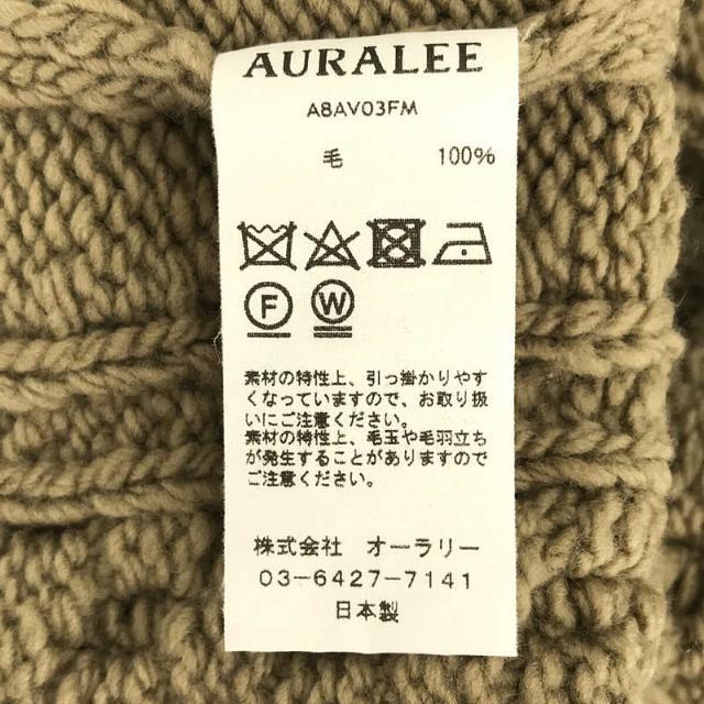 【美品】 AURALEE / オーラリー | FRENCH MERINO ARAN KNIT VEST アランニットベスト | 0 | KHAKI  BEIGE | レディース