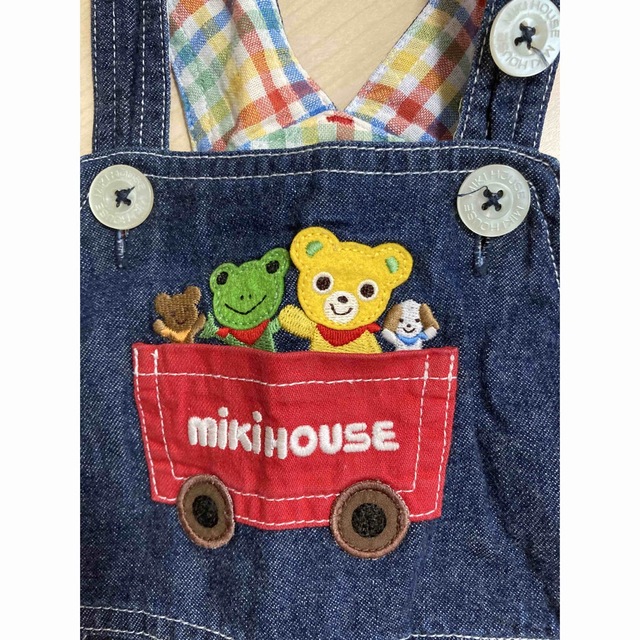 mikihouse(ミキハウス)のミキハウス　オーバーオール　80 キッズ/ベビー/マタニティのベビー服(~85cm)(パンツ)の商品写真