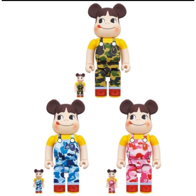 BE@RBRICK BAPE(R) ペコちゃん 100％ & 400％ 3体ハンドメイド