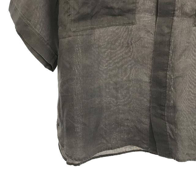 AURALEE(オーラリー)のAURALEE / オーラリー | オーバーシルエット フライフロント シャツ ブラウス | グレー | レディース レディースのトップス(シャツ/ブラウス(半袖/袖なし))の商品写真