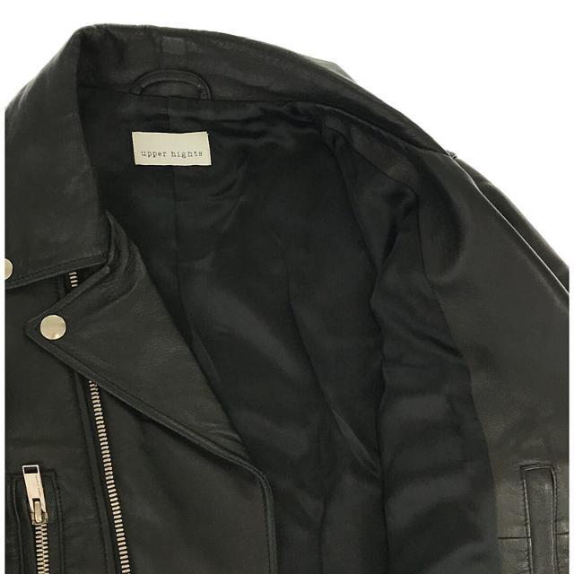 【美品】 upper hights / アッパーハイツ | THE RIDERS 羊革 ラムスキン ダブル レザー ライダース ジャケット | 1 | ブラック | レディース