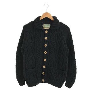 インバーアラン(INVERALLAN)のINVERALLAN / インバーアラン | 3A LUMBER CARDIGAN 緑タグ アランニット カーディガン | ネイビー | メンズ(カーディガン)