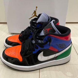 ジョーダン(Jordan Brand（NIKE）)のNIKE WMNS AIR JORDAN 1 MID PATENT BLEND(スニーカー)