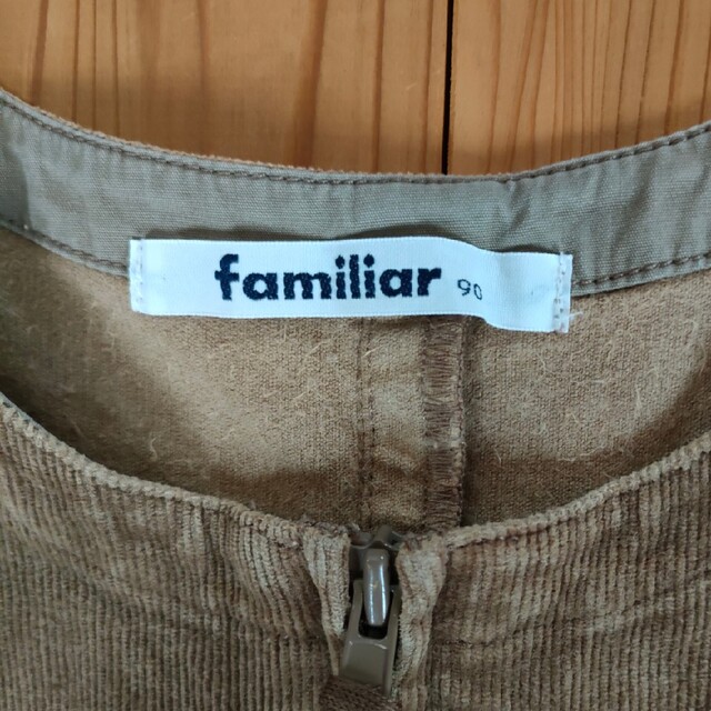 familiar(ファミリア)のファミリア コーデュロイジャンパースカート90 キッズ/ベビー/マタニティのキッズ服女の子用(90cm~)(ワンピース)の商品写真