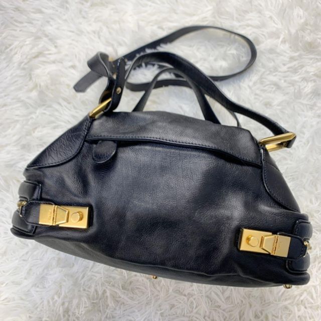 Chloe(クロエ)のchloe クロエ レザー ショルダーバッグ ハンドバッグ  ブラック 2way レディースのバッグ(ショルダーバッグ)の商品写真