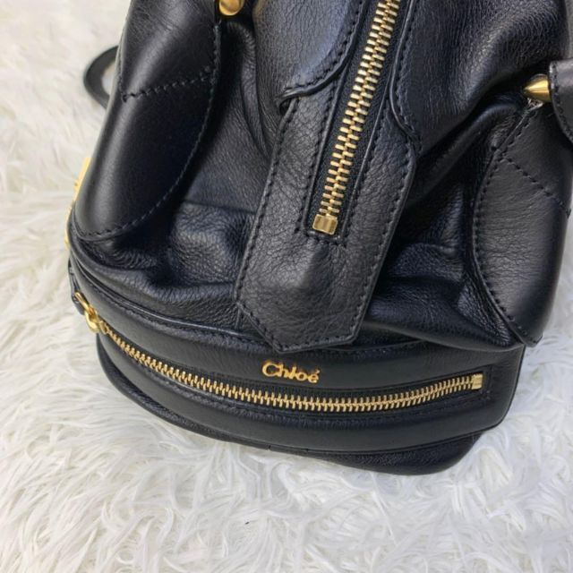 Chloe(クロエ)のchloe クロエ レザー ショルダーバッグ ハンドバッグ  ブラック 2way レディースのバッグ(ショルダーバッグ)の商品写真