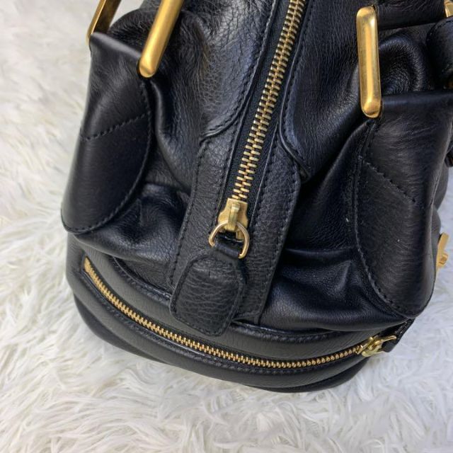 Chloe(クロエ)のchloe クロエ レザー ショルダーバッグ ハンドバッグ  ブラック 2way レディースのバッグ(ショルダーバッグ)の商品写真