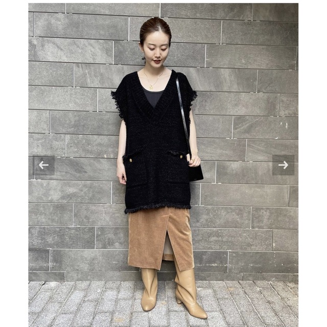 IENA(イエナ)のIENA 【ADAWAS/アダワス】KNIT TWEED 2PKT ベスト レディースのトップス(ベスト/ジレ)の商品写真