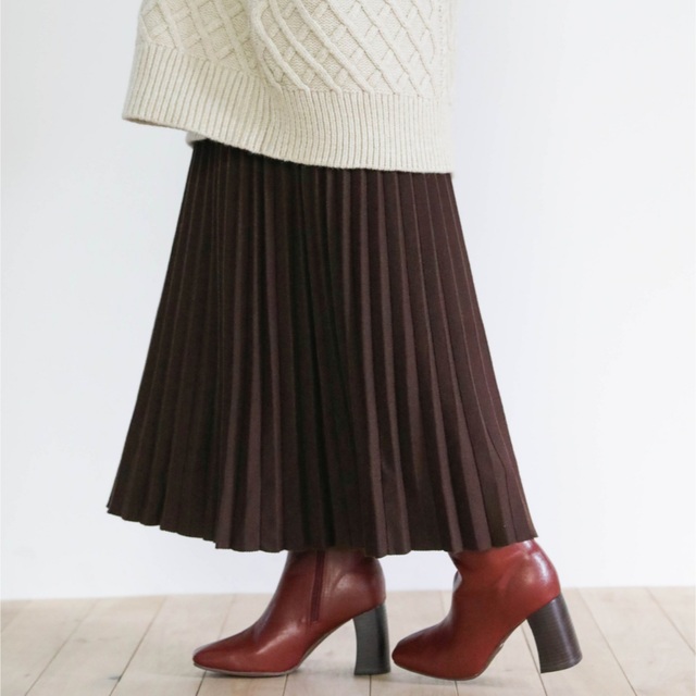 SELECT MOCA(セレクトモカ)のセレクトモカ　ニットスカート  ブラウン レディースのスカート(ロングスカート)の商品写真