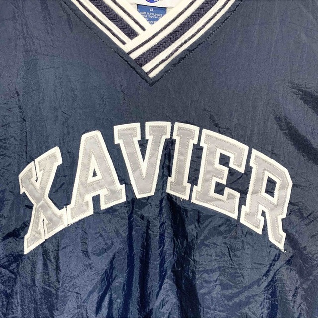 90s チャンピオン XAVIER ナイロンジャケット ザビエル大学 ビッグロゴ