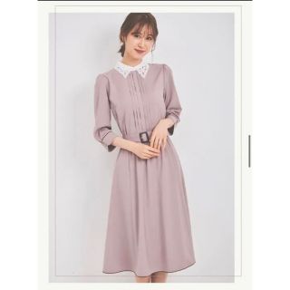 超美品タグ付　レッセパッセ　パーティ　ワンピース　ベルト　ドレス　ベビーピンク ドレスプラス DRESS+ パーティードレス レディース ドレス