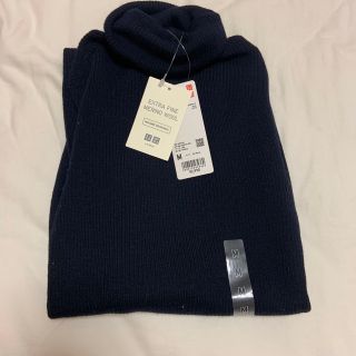 ユニクロ(UNIQLO)のエクストラファインメリノリブタートルネックセーター（長袖）(ニット/セーター)