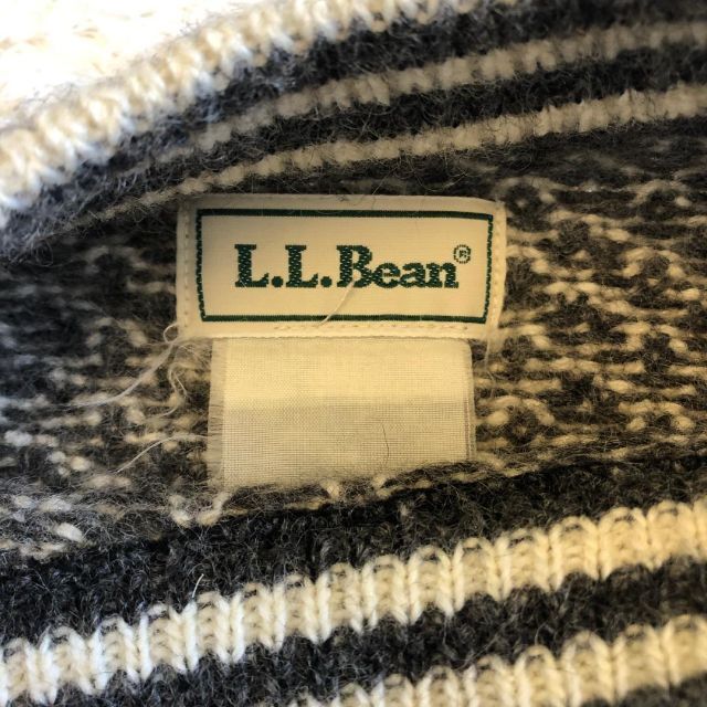 L.L.Bean(エルエルビーン)の美品　80s L.L.BEAN  バーズアイ ウール ニット セーター レア レディースのトップス(ニット/セーター)の商品写真