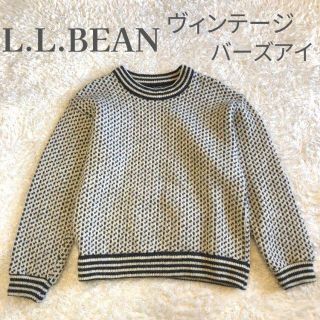 エルエルビーン(L.L.Bean)の美品　80s L.L.BEAN  バーズアイ ウール ニット セーター レア(ニット/セーター)