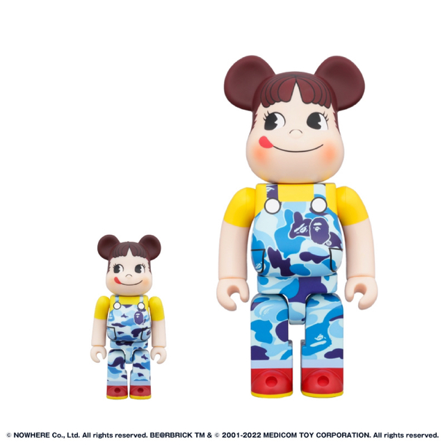 BE＠RBRICK BAPE(R)× ペコちゃん 100% & 400% ブルー