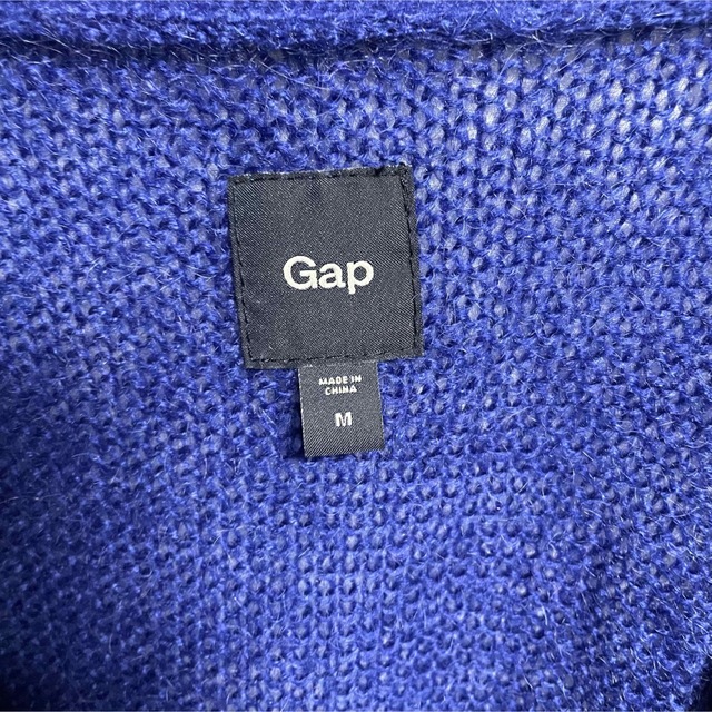 GAP(ギャップ)のレア　GAP モヘヤ40% ニット　カーディガン　ブルー　セーター　ユニセックス メンズのトップス(カーディガン)の商品写真