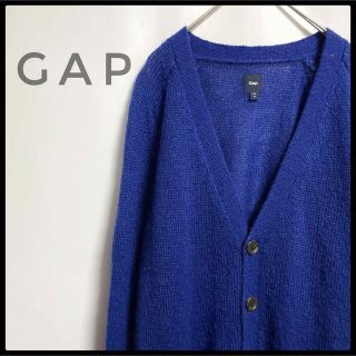 ギャップ(GAP)のレア　GAP モヘヤ40% ニット　カーディガン　ブルー　セーター　ユニセックス(カーディガン)