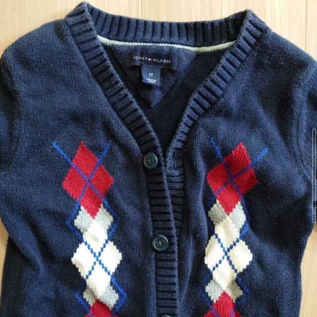 TOMMY HILFIGER(トミーヒルフィガー)のトミーフィルガーカーディガン キッズ/ベビー/マタニティのキッズ服男の子用(90cm~)(カーディガン)の商品写真