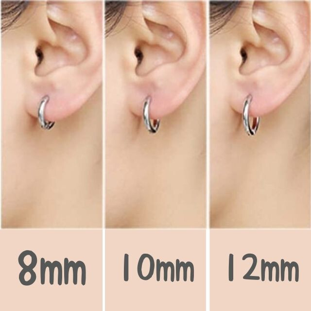 限定価格セール!】 フープピアス ステンレス メンズ ディース ゴールド 8mm ◇ フープピアス ステンレス メンズ ディース ゴールド 8mm