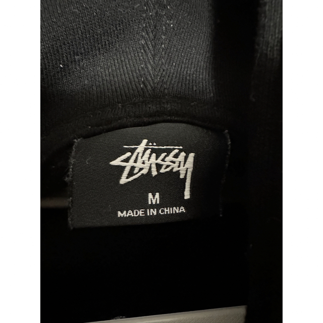 stussy ステューシー レア刺繍ロゴ スウェットパーカー 黒