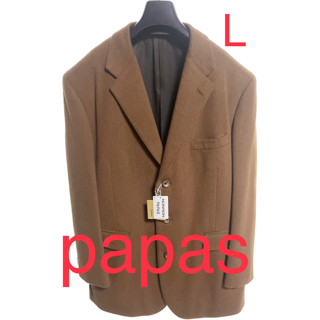 【希少】 papas 高級カシミアジャケット　未使用　L 【定価100万超】