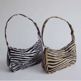 ゼブラ柄 ハンドバッグ ホワイト 白 zebra アニマル シマウマ レディース(ショルダーバッグ)