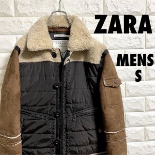 ザラ(ZARA)のZARA ザラ　中綿ボアジャケット　ブルゾン　スエード　メンズSサイズ(ブルゾン)