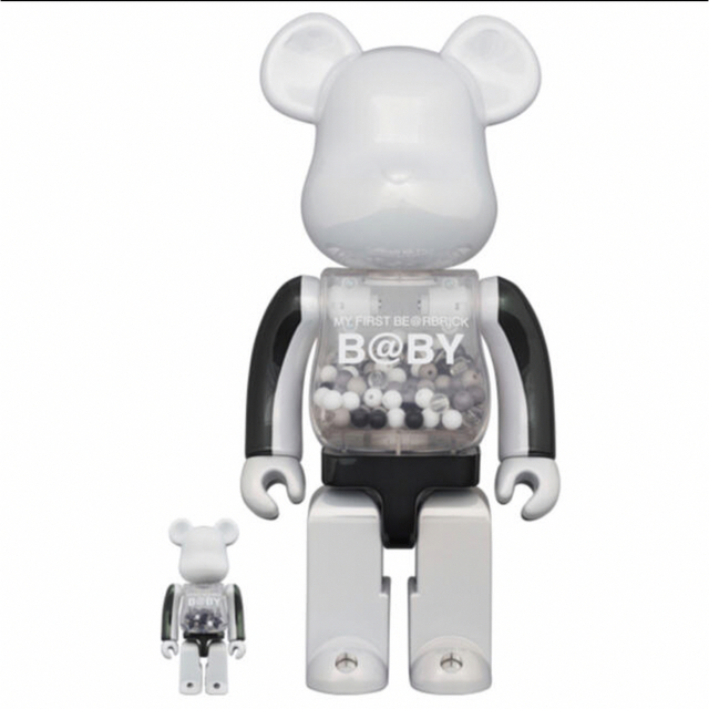 BE@RBRICK(ベアブリック)のMY FIRST BE@RBRICK BLACK & WHITE CHROME エンタメ/ホビーのフィギュア(その他)の商品写真