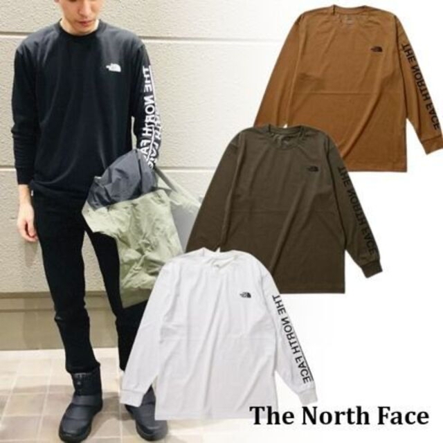 【The North Face】L/S MESSAGE LOGO Tシャツ S